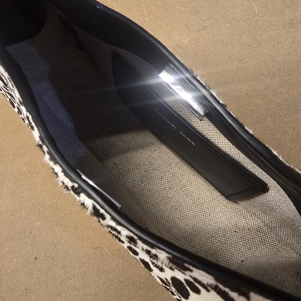 Michael Kors Animal Print Leather Calf Hair Shoulder Bag - Picture 5 of 8